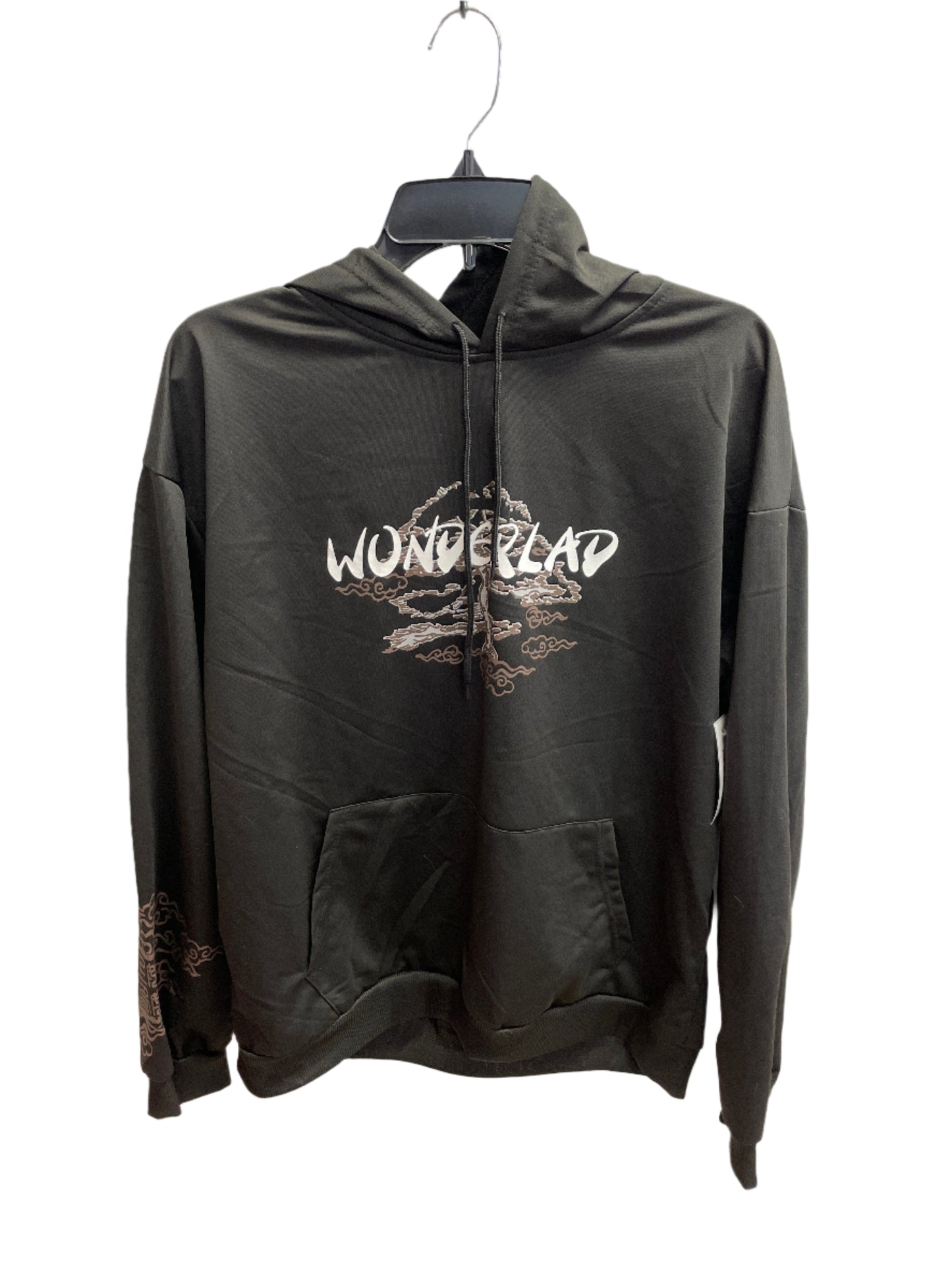 Men's black Wonderland sweatshirt, Small