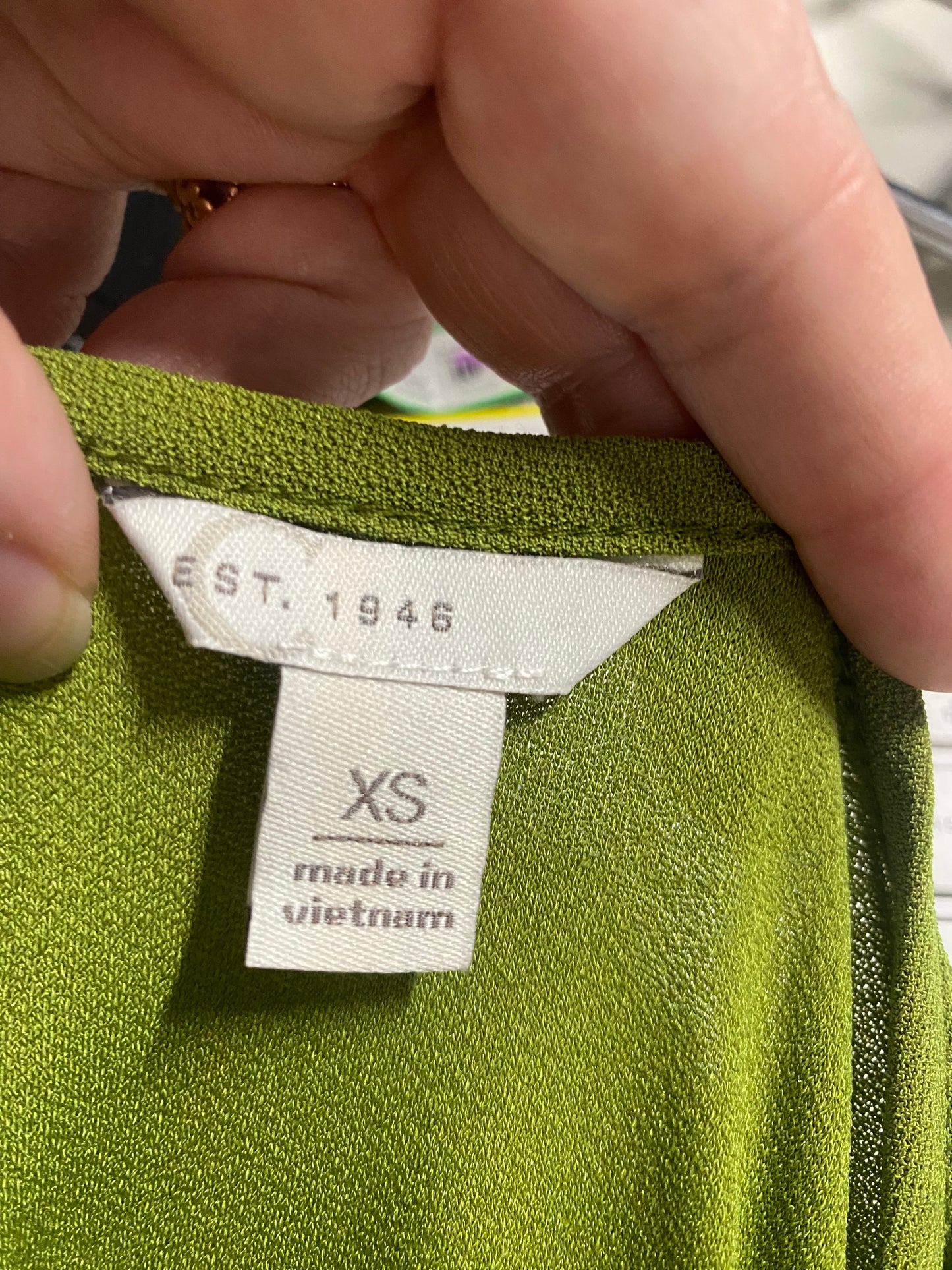 (1064) green Est. 1946 Ls Shirt, xs