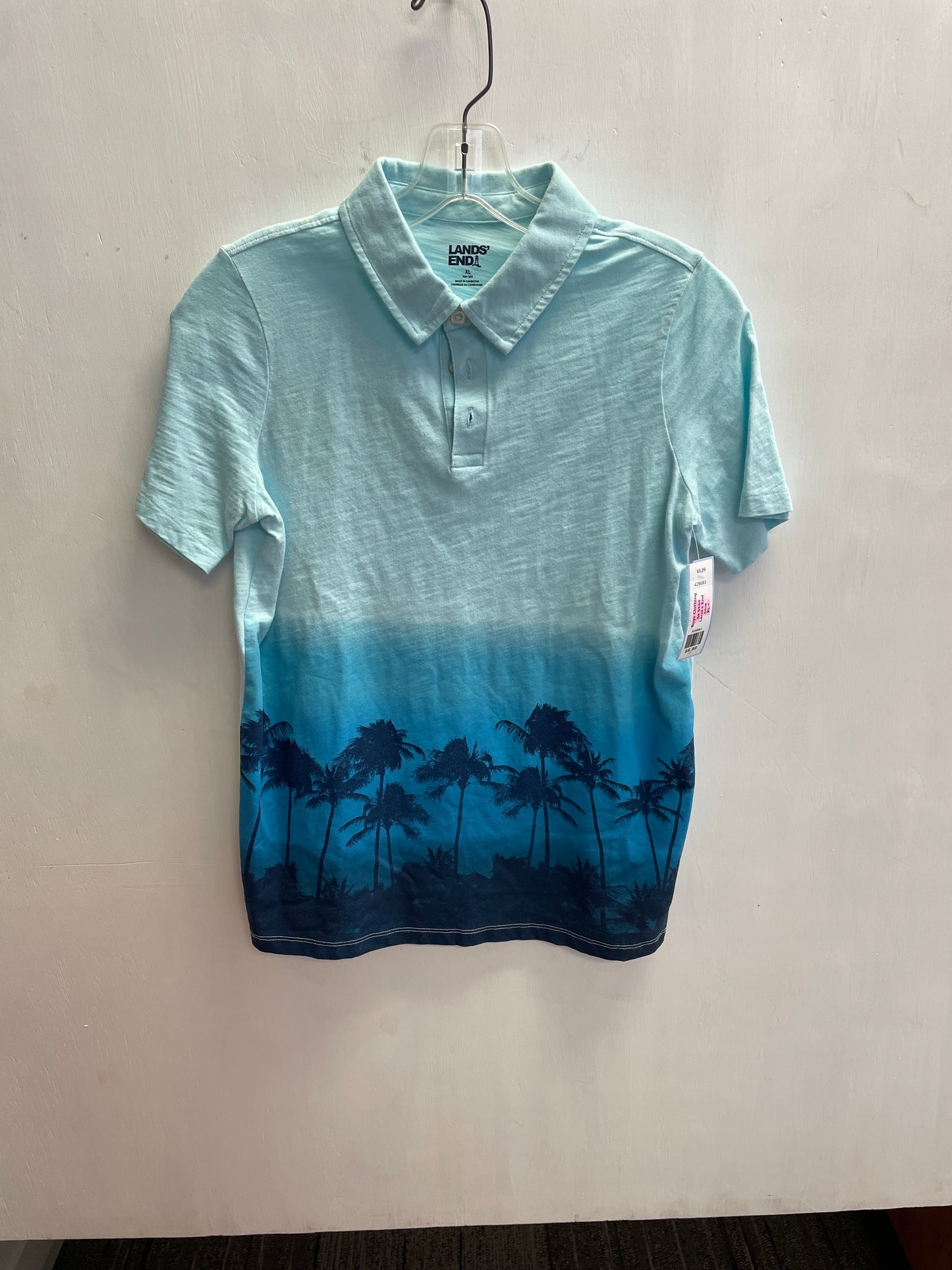 blue Land's End Ss Shirt, XL *
