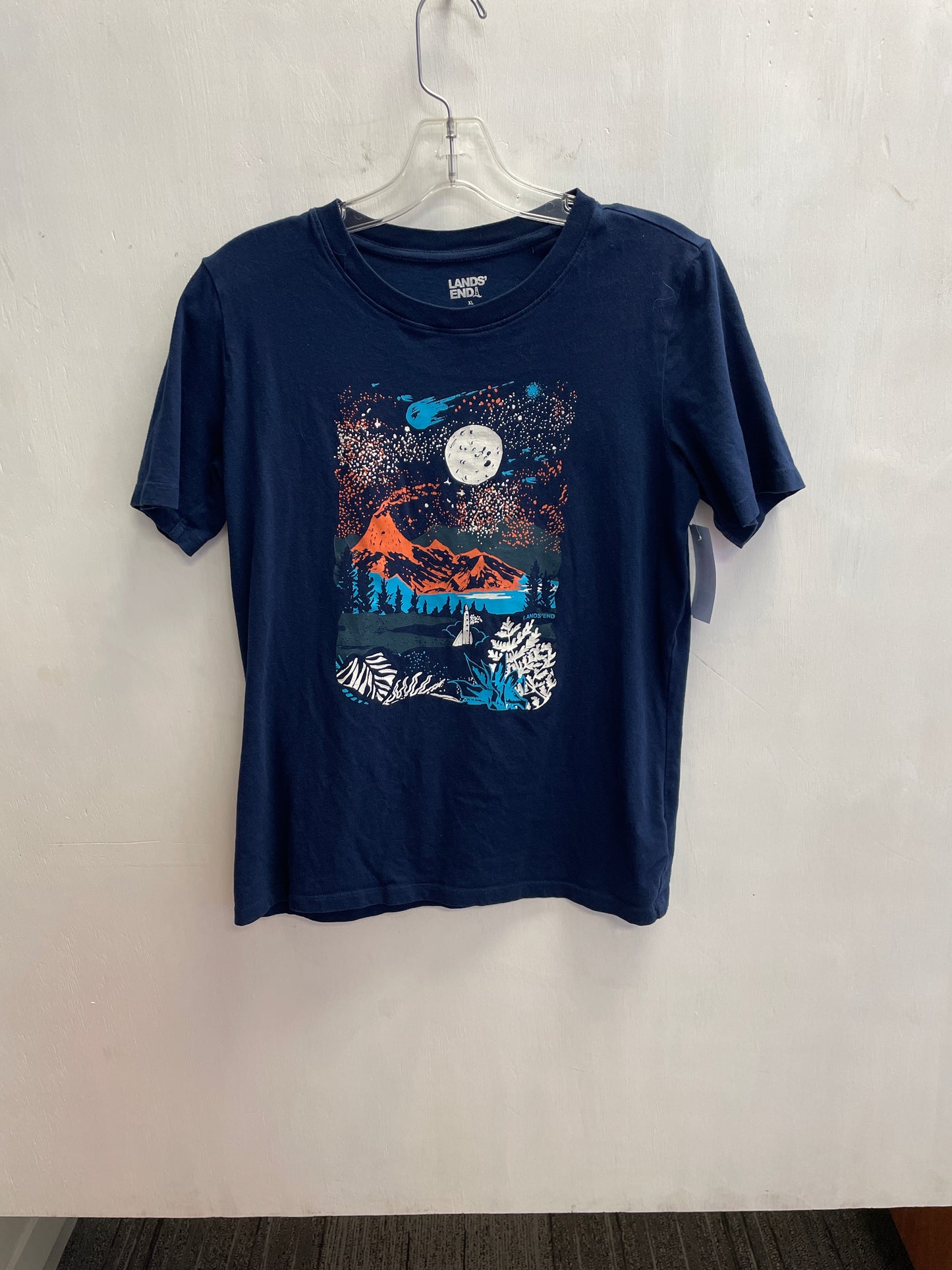 blue Land's End Ss Shirt, XL *