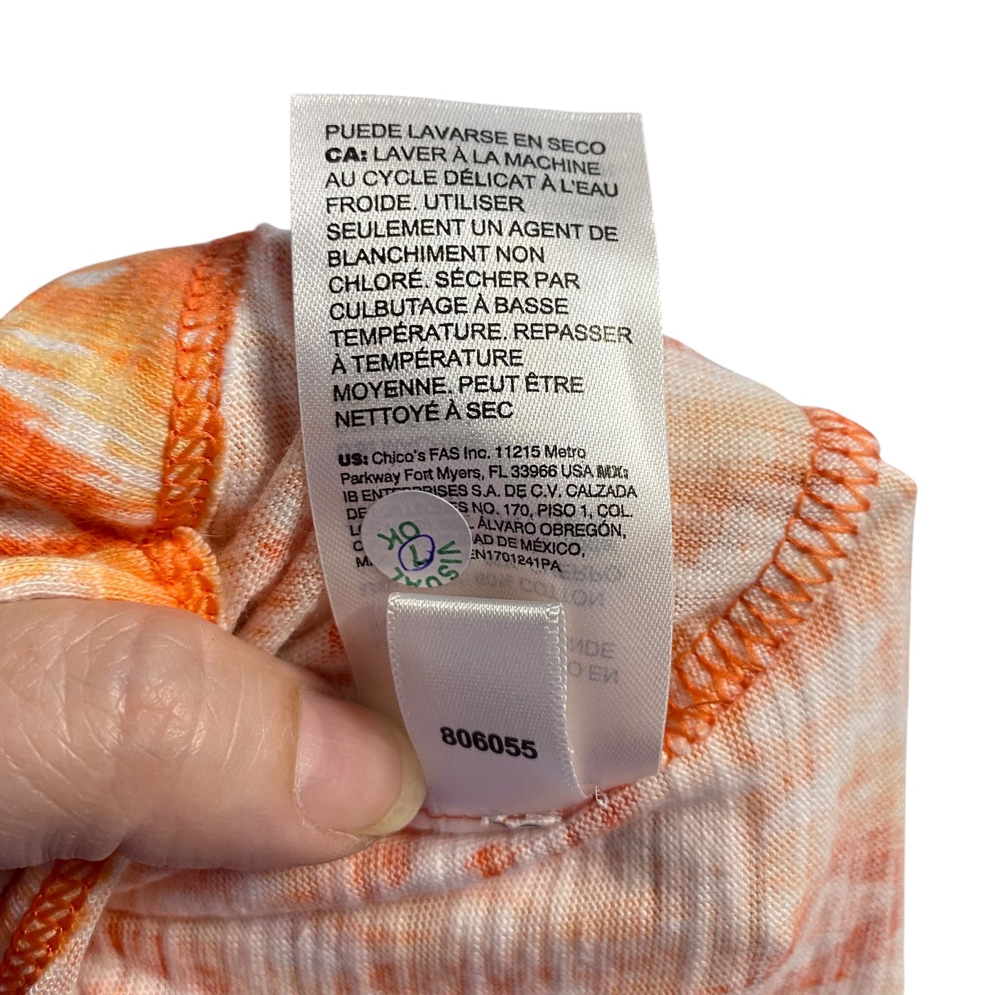 (1097) orange chicos Ss Shirt nwt, size 1
