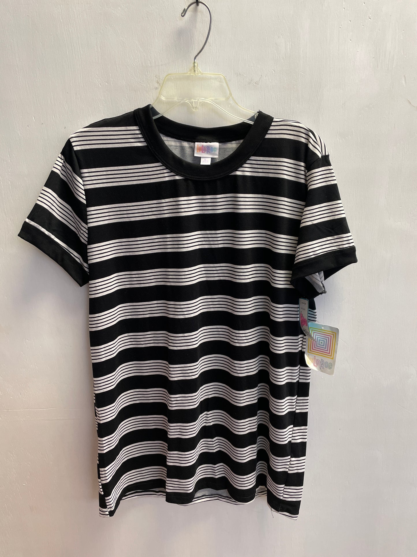 b&w Lularoe Ss Shirt Nwt, Large *