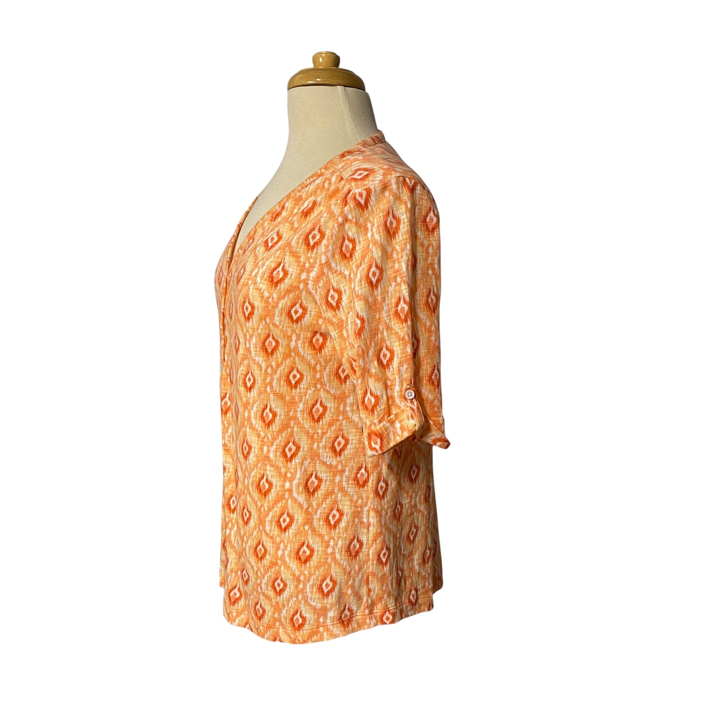 (1097) orange chicos Ss Shirt nwt, size 1