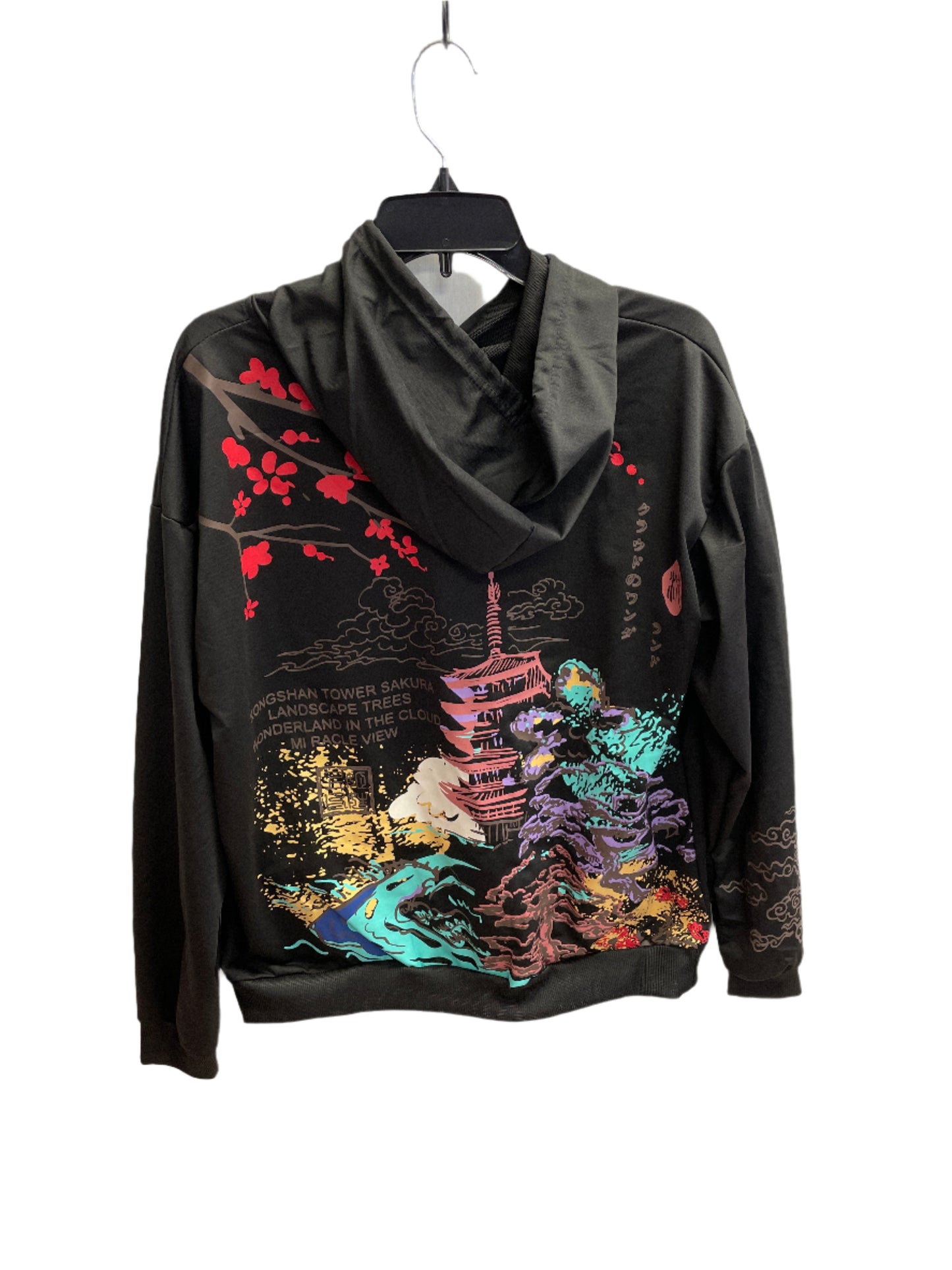 Men's black Wonderland sweatshirt, Small