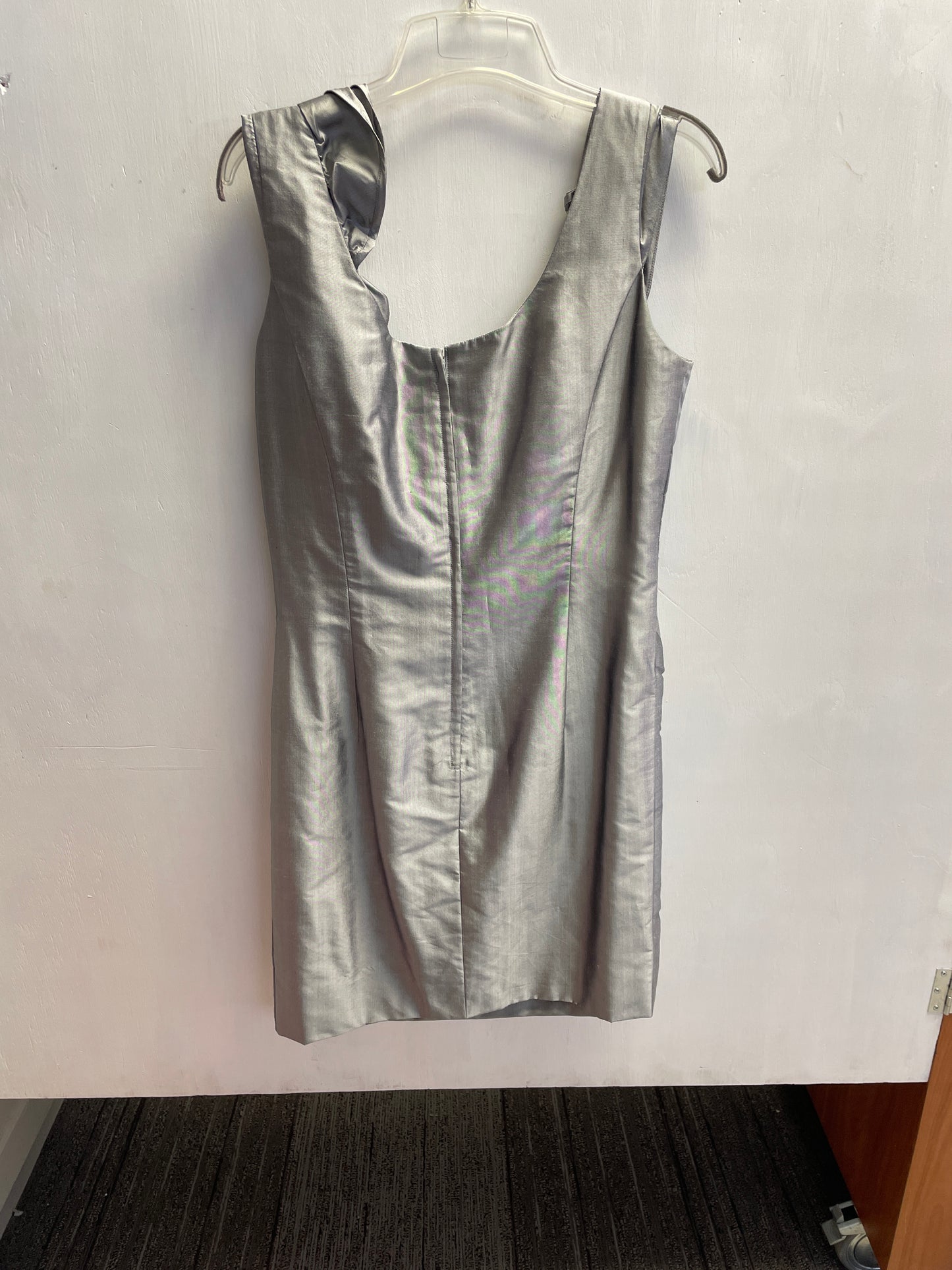 (1051) Silver Marisa Baratelli Dress Short, 10