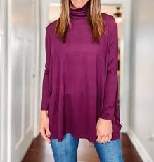purple Lularoe Elsa Turtleneck, Medium