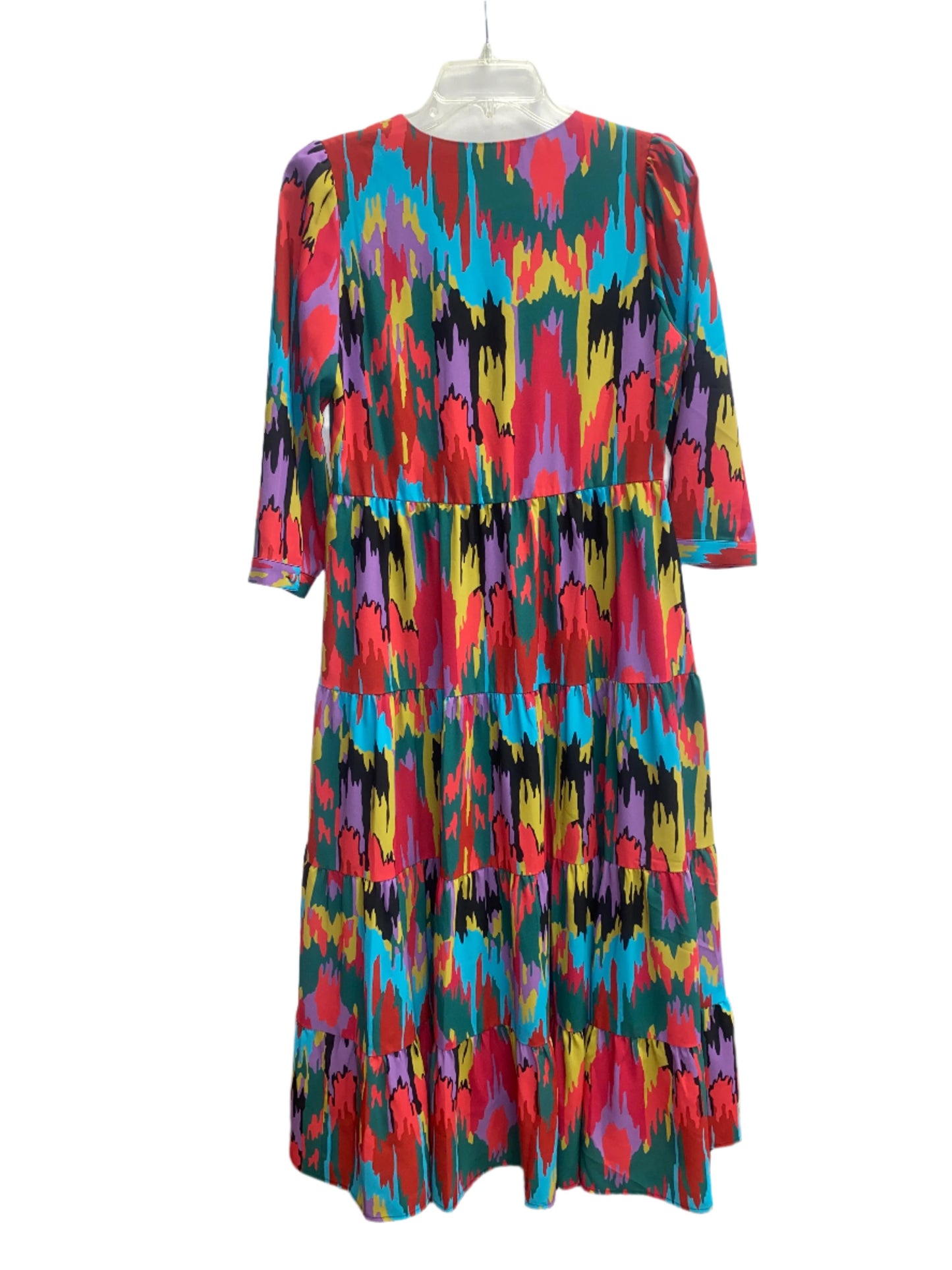 Electric Ikat Print Crosby By Mollie Burch Banks Dress, Small, EUC