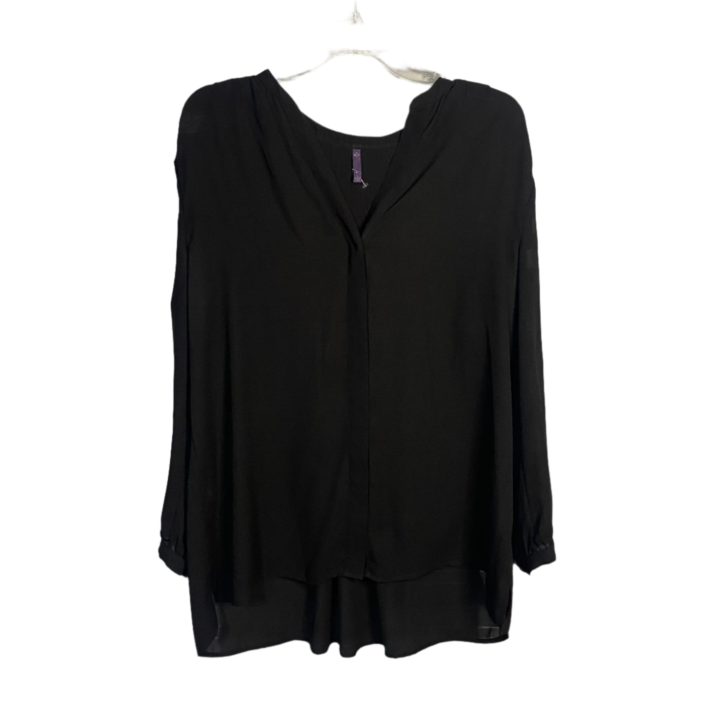 (1010) Black Nydj Ls Shirt, Large