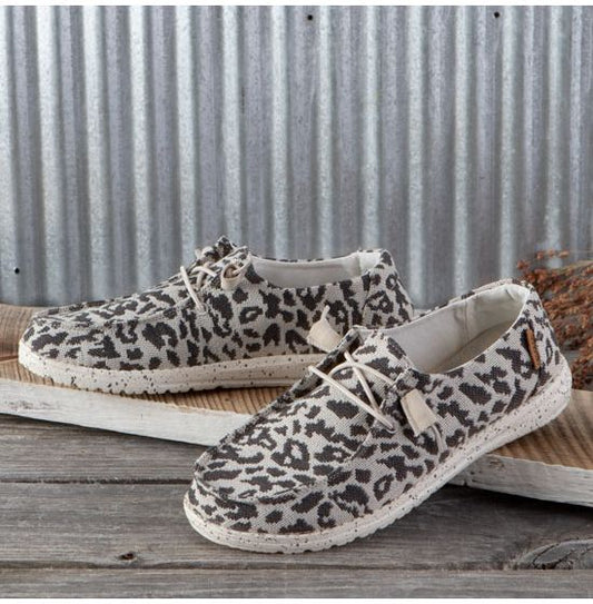 Women's Cheetah Print Hey Dude Shoes Sneakers, 7