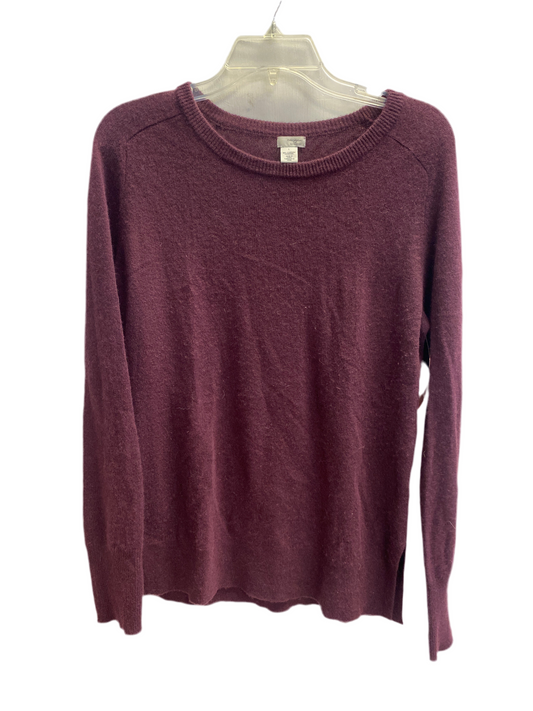 Burgundy Halogen Cashmere Sweater, Large