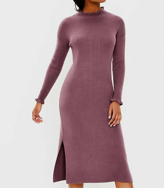 regal plum Ann Taylor Loft Sweater Dress Long, Large