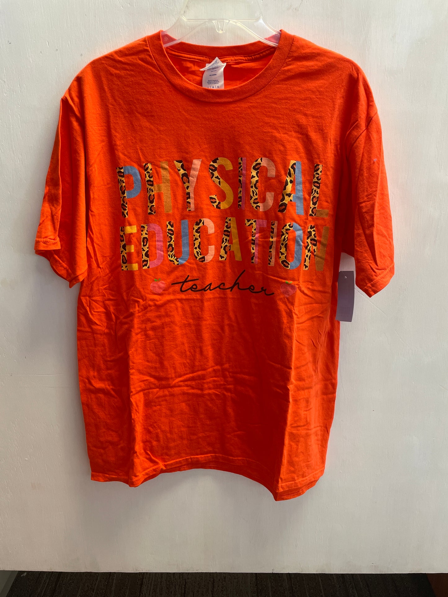 orange teacher Ss Shirt, Large *