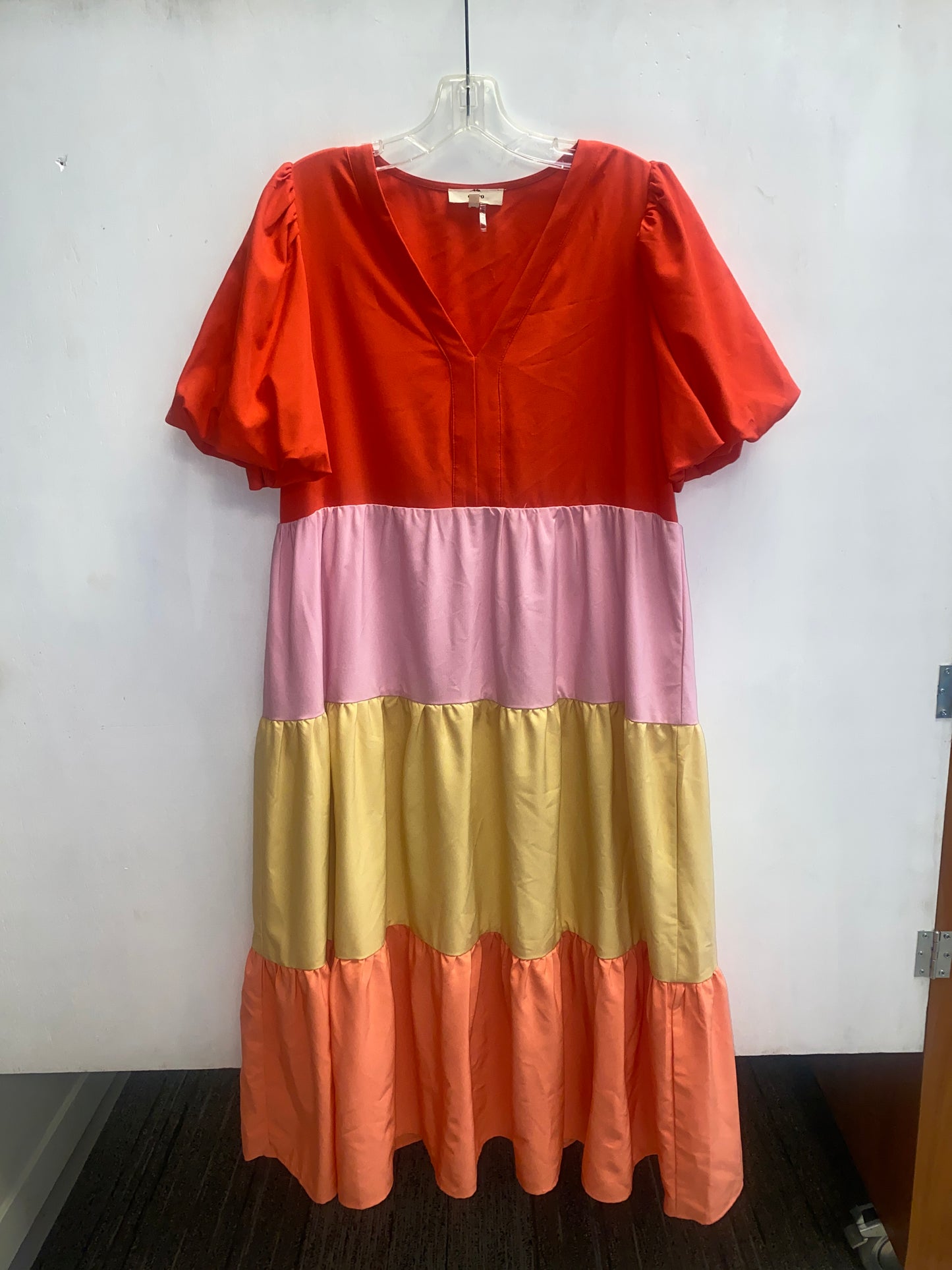 Orange Entro Dress Long, Small