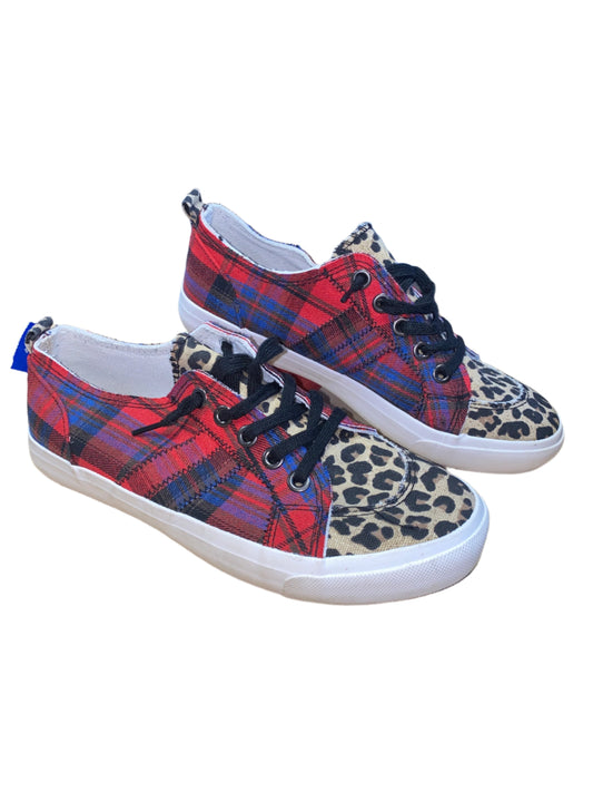 Red Cheetah Jellypop Shoes Sneakers, 10