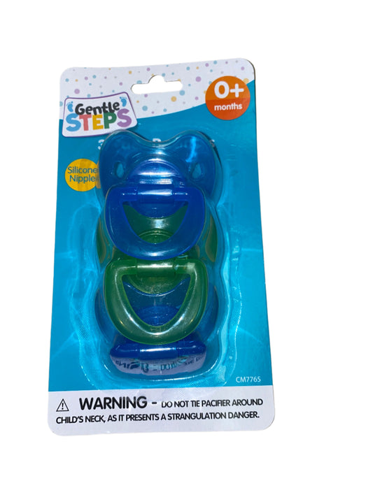 multi Gentle Steps 3 pc Paci NIP, 0+