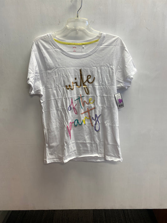 White miss to mrs Ss Shirt nwt, Large *