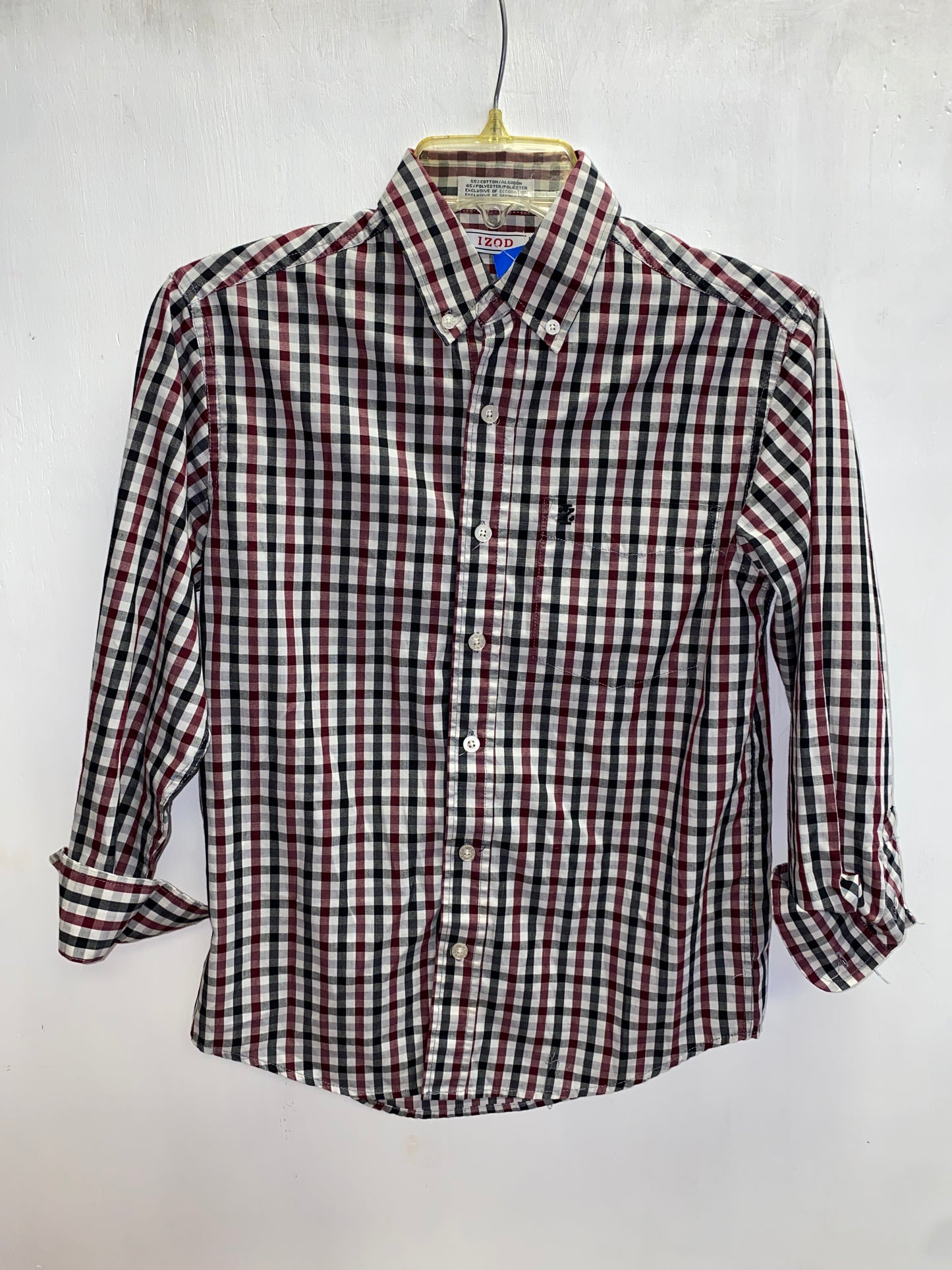 Plaid Izod Ls Shirt, 10/12 *