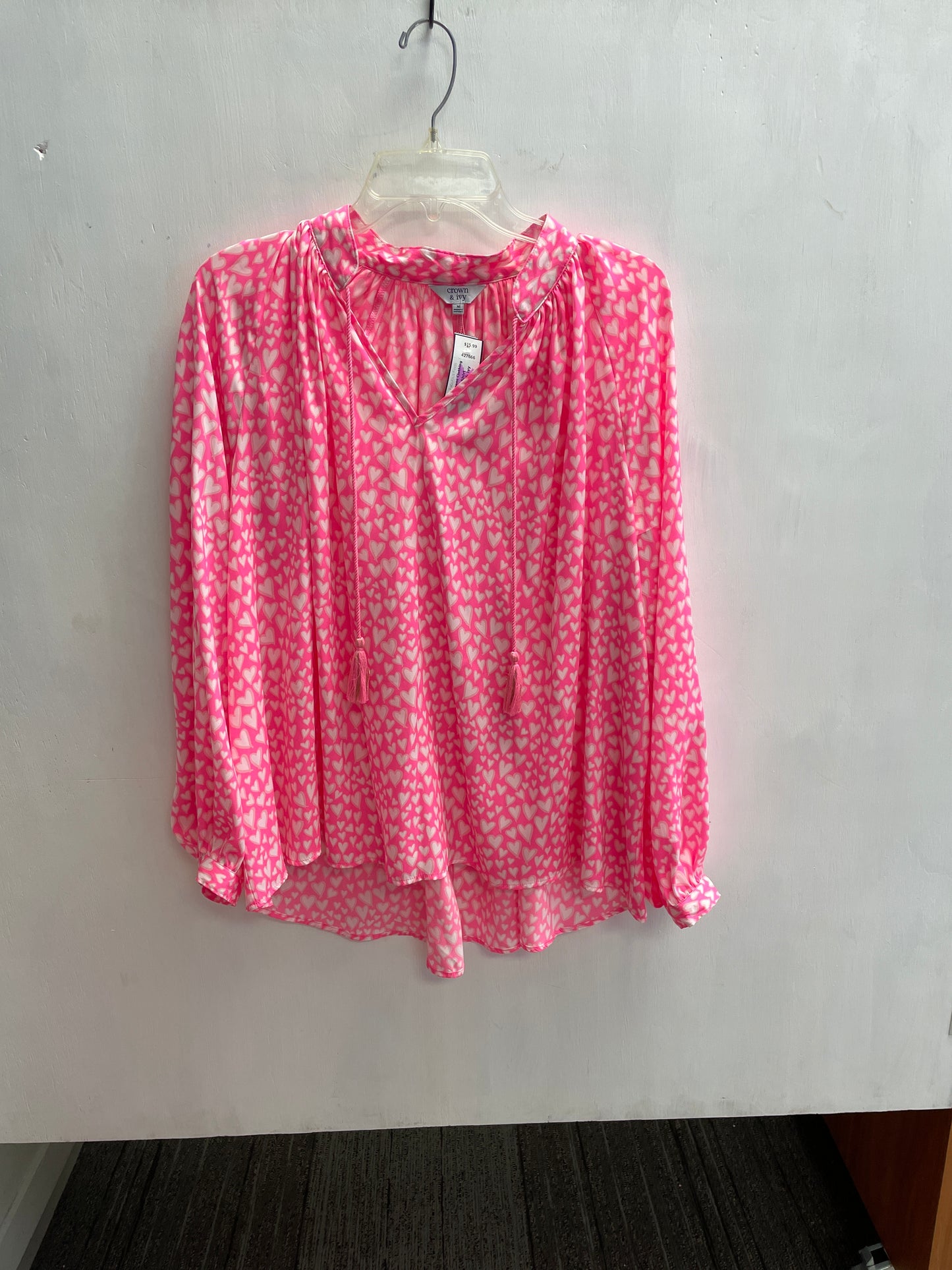 pink Crown & Ivy Ls Shirt, Medium *