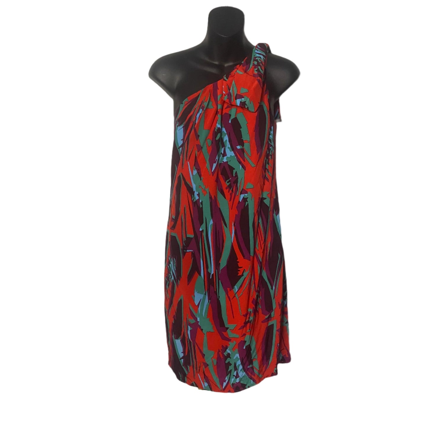 (1031) Red  Bcbg One Shoulder Dress Short