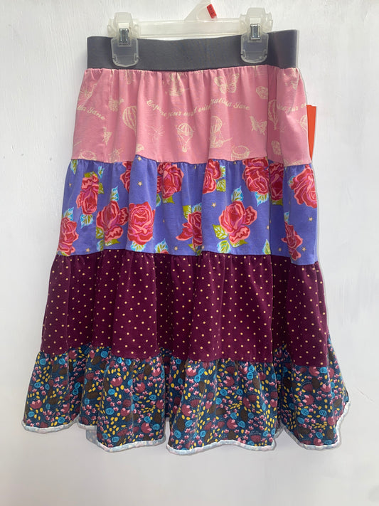 Burgundy Matilda Jane Paint by Numbers Skirt Long, 10