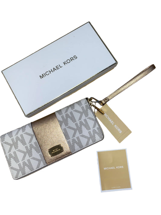 Gold and Cream Michael Kors michael kors wallet/wristlet NIB