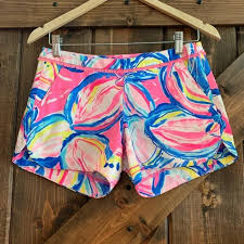 Pink Sunset Lilly Pulitzer Adie Shorts Nwt, 4