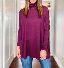 purple  Lularoe  Elsa Turtleneck, Medium