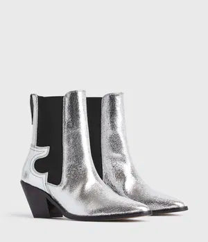 ALLSAINTS Sara Ankle Boot Silver