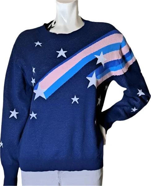 Anthropologie Andree By Unit Shooting Stars Cozy Cotton Sweater Size: L